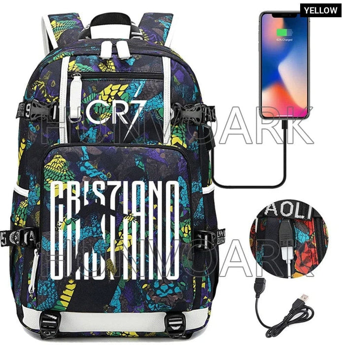 Unisex Cr7 Football Casual Daypack School Bag