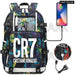 Unisex Cr7 Football Casual Daypack School Bag