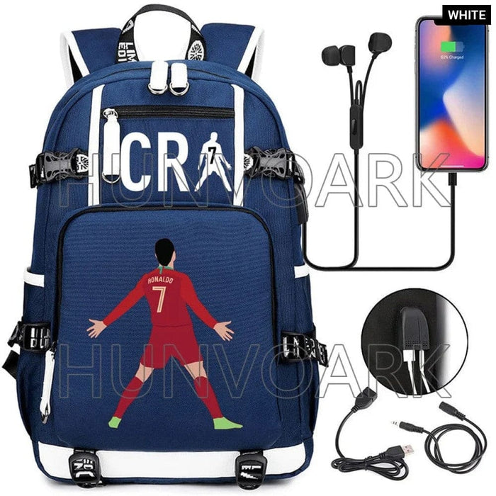Unisex Cr7 Football Casual Daypack School Bag