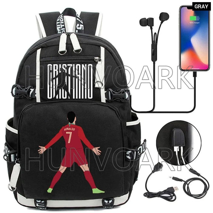 Unisex Cr7 Football Casual Daypack School Bag
