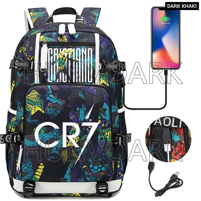 Unisex Cr7 Football Casual Daypack School Bag