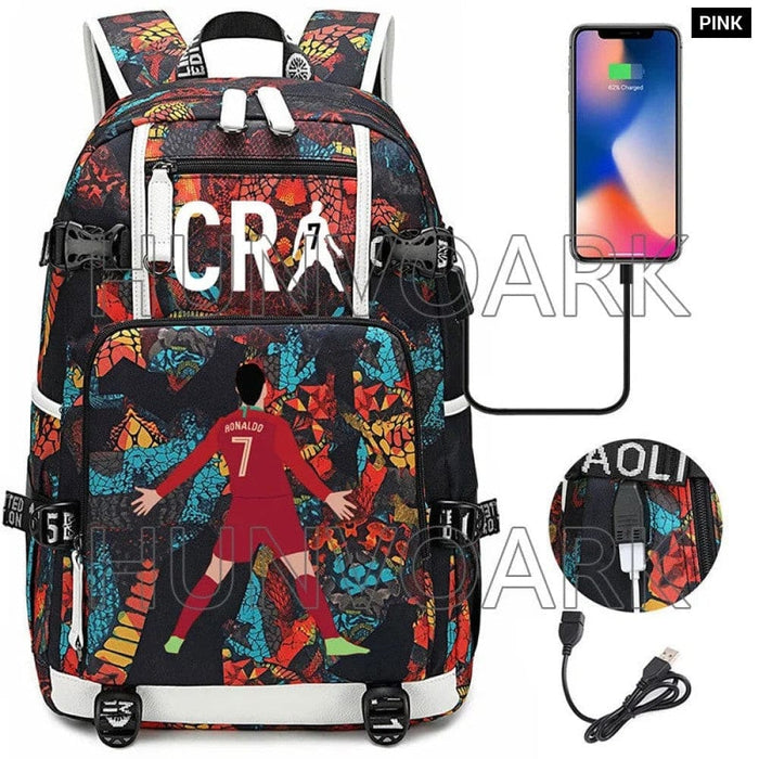 Unisex Cr7 Football Casual Daypack School Bag