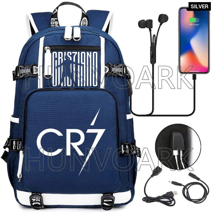 Unisex Cr7 Football Casual Daypack School Bag