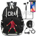 Unisex Cr7 Football Casual Daypack School Bag