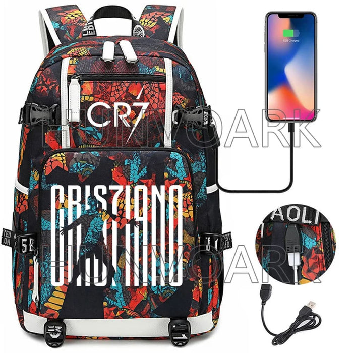 Unisex Cr7 Football Casual Daypack School Bag