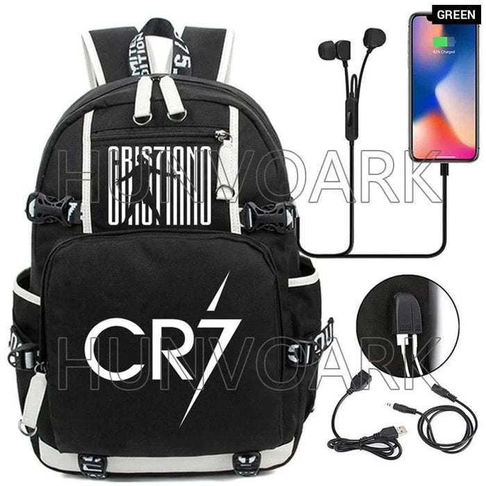 Unisex Cr7 Football Casual Daypack School Bag