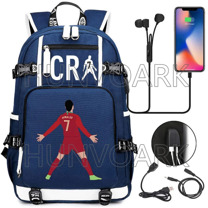 Unisex Cr7 Football Casual Daypack School Bag
