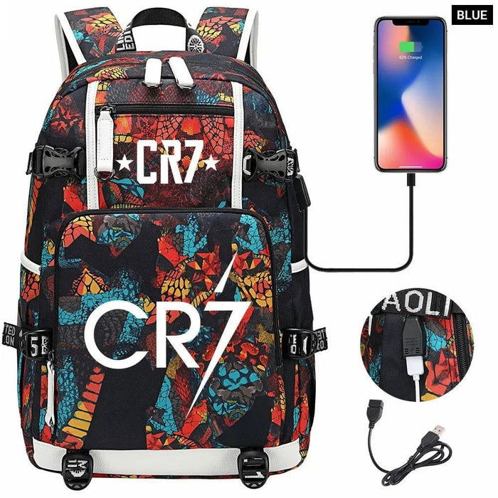Unisex Cr7 Football Casual Daypack School Bag