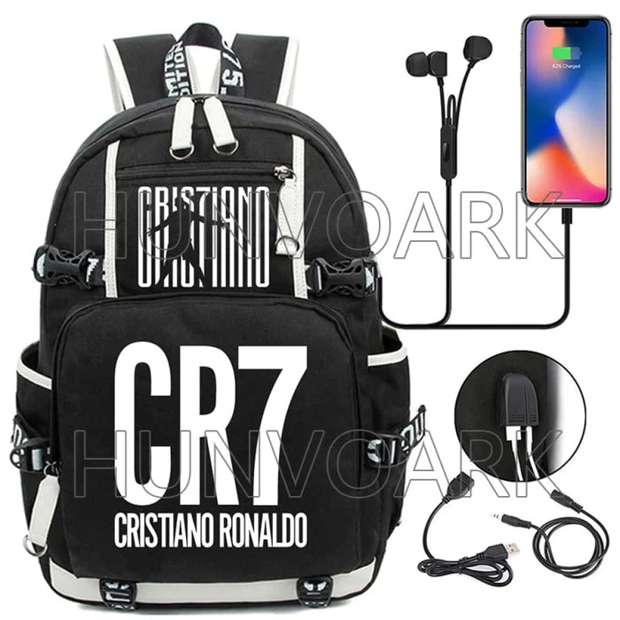 Unisex Cr7 Football Casual Daypack School Bag