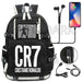 Unisex Cr7 Football Casual Daypack School Bag
