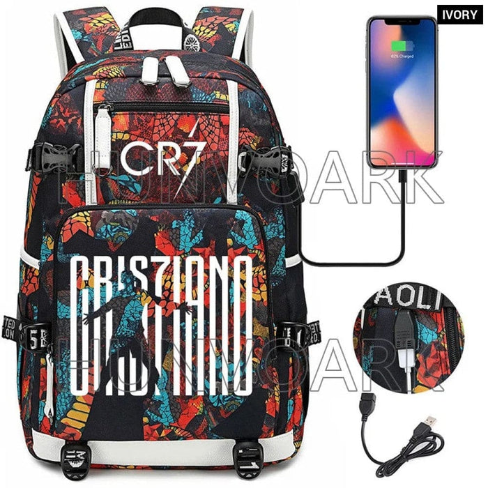 Unisex Cr7 Football Casual Daypack School Bag