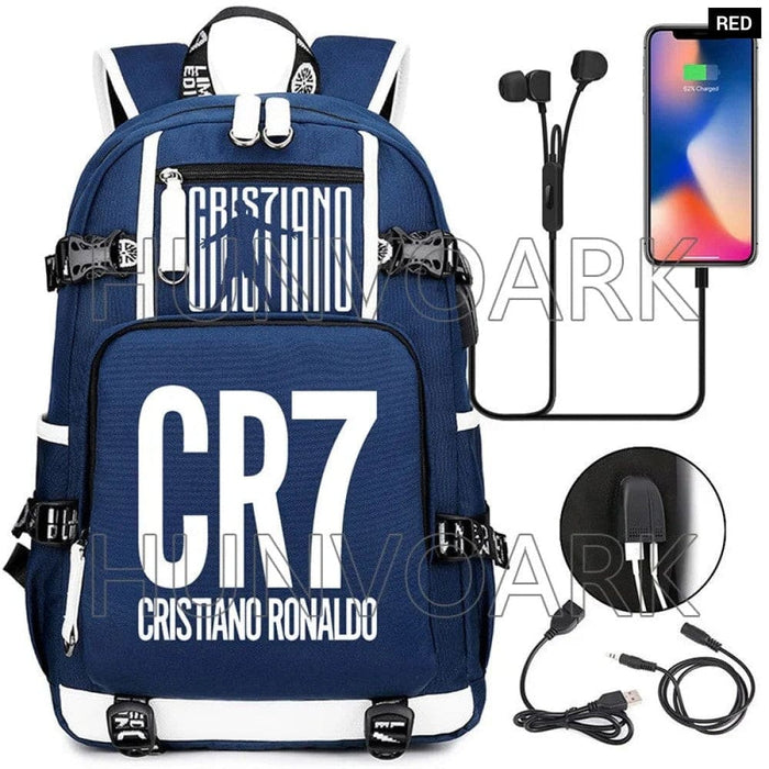 Unisex Cr7 Football Casual Daypack School Bag