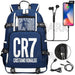 Unisex Cr7 Football Casual Daypack School Bag