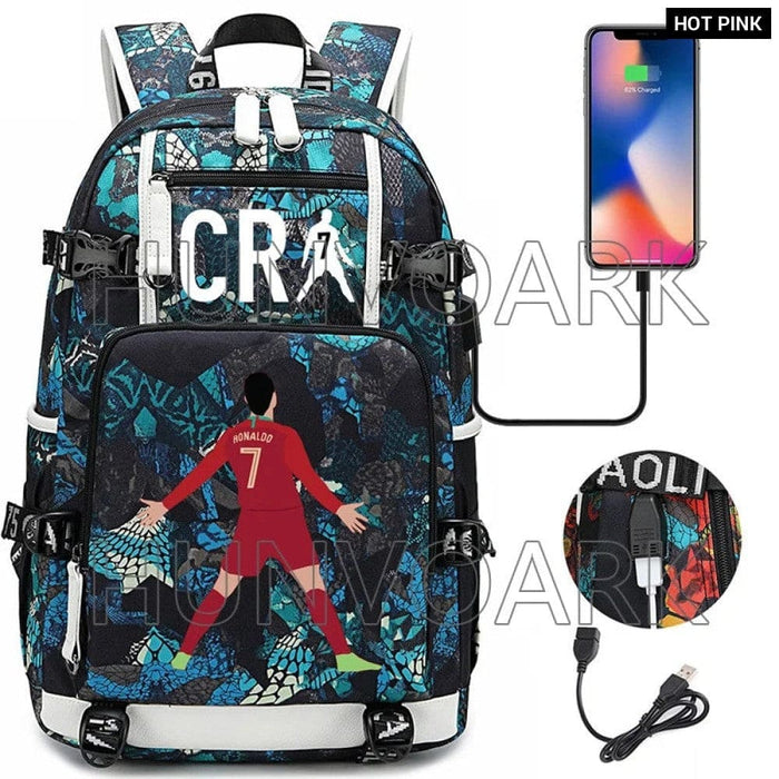 Unisex Cr7 Football Casual Daypack School Bag