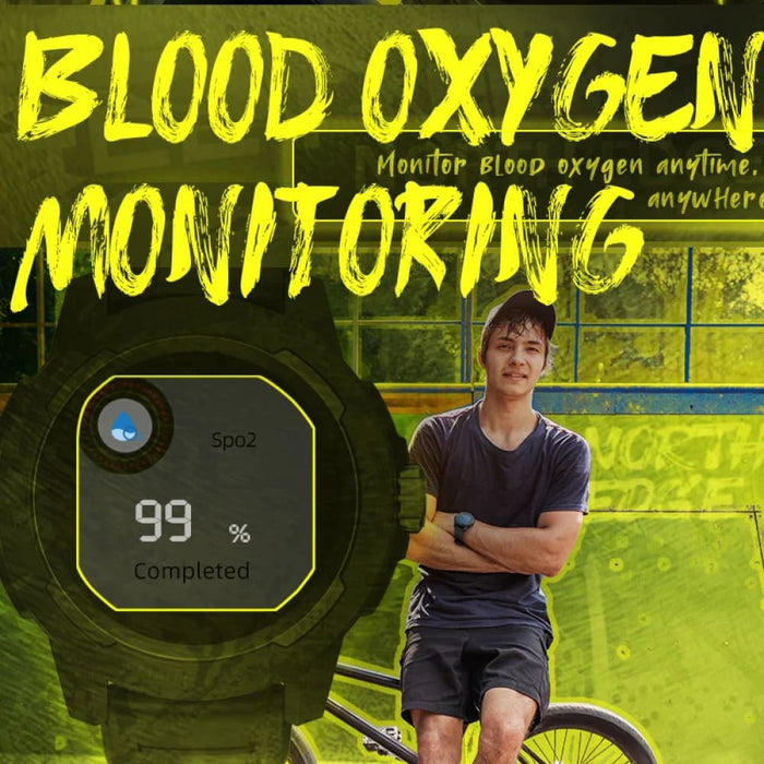 Unisex Heart Rate Blood Pressure Oxygen Monitor Full Touch