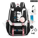 Unisex Messi Usb Charging Laptop School Bag for High Kids
