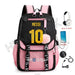 Unisex Messi Usb Charging Laptop School Bag for High Kids