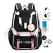 Unisex Messi Usb Charging Laptop School Bag for High Kids