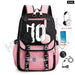 Unisex Messi Usb Charging Laptop School Bag for High Kids