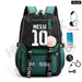 Unisex Messi Usb Charging Laptop School Bag for High Kids