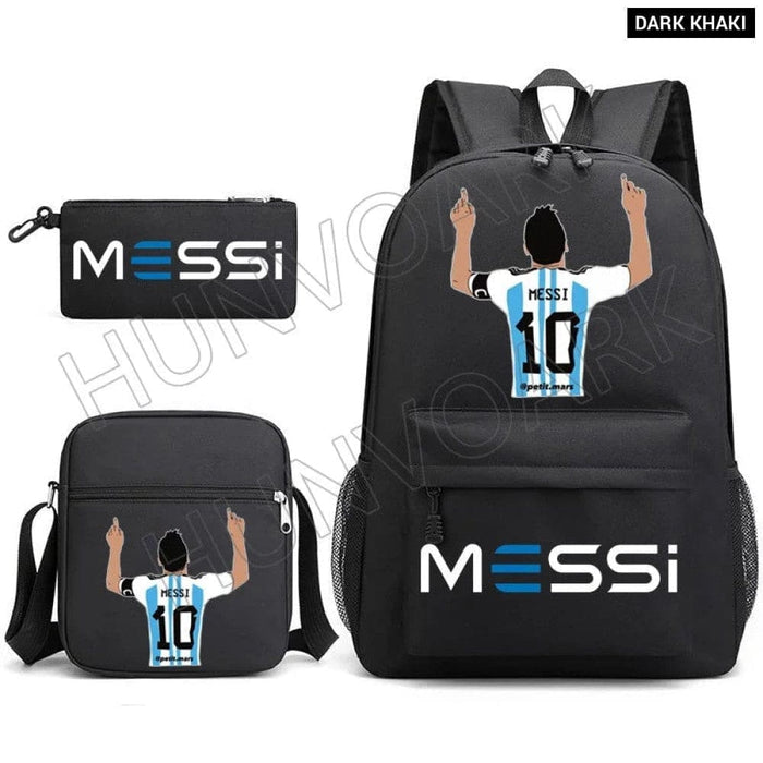 Unisex Messie 3pcs Large Capacity High Laptop School Bag