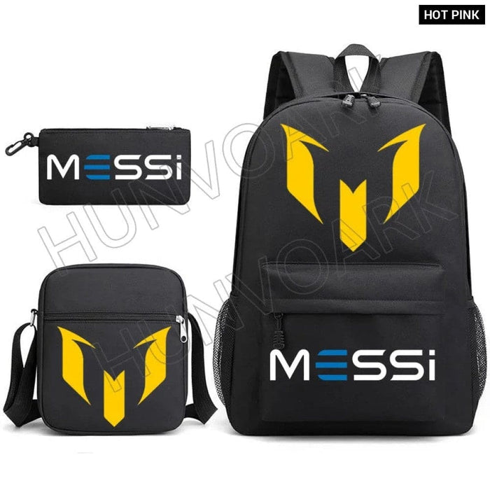 Unisex Messie 3pcs Large Capacity High Laptop School Bag