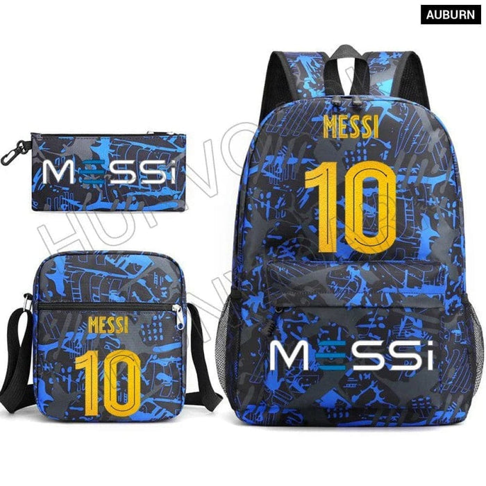 Unisex Messie 3pcs Large Capacity High Laptop School Bag