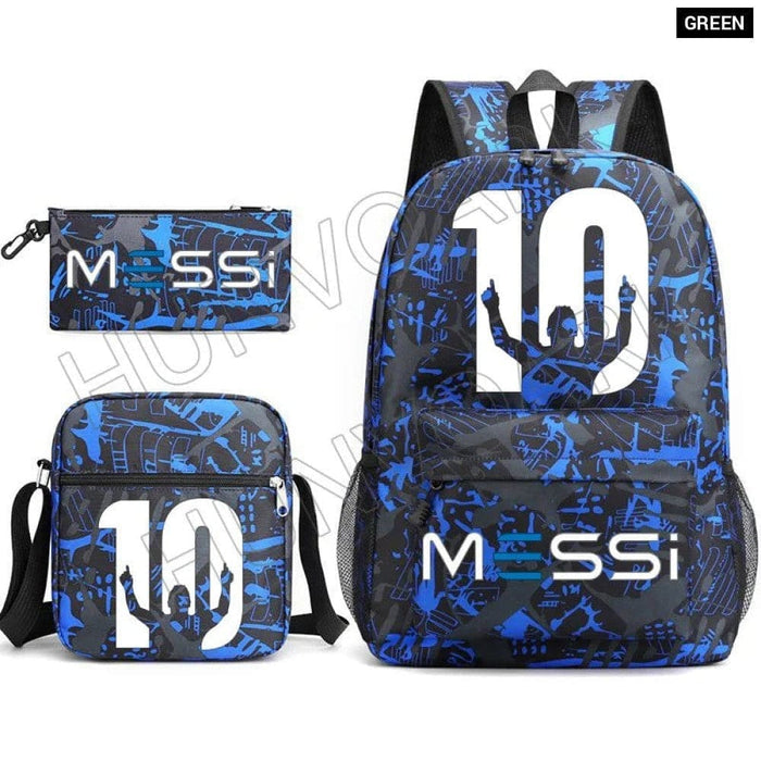 Unisex Messie 3pcs Large Capacity High Laptop School Bag