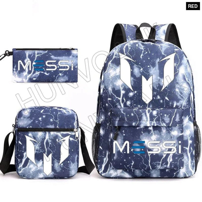 Unisex Messie 3pcs Large Capacity High Laptop School Bag