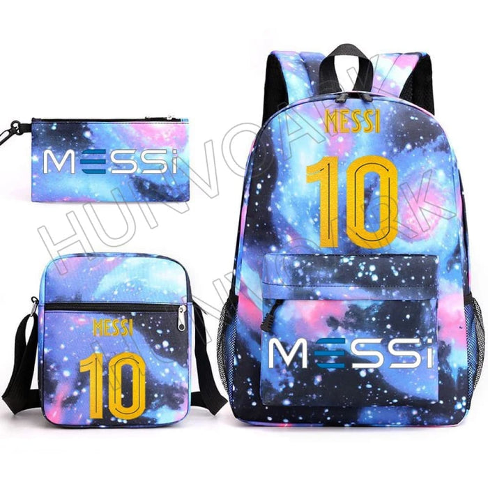 Unisex Messie 3pcs Large Capacity High Laptop School Bag