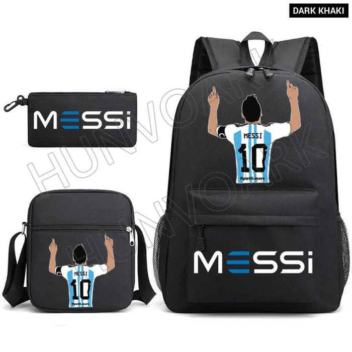 Unisex Messie 3pcs Large Capacity High Laptop School Bag
