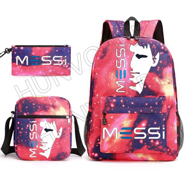 Unisex Messie 3pcs Large Capacity High Laptop School Bag