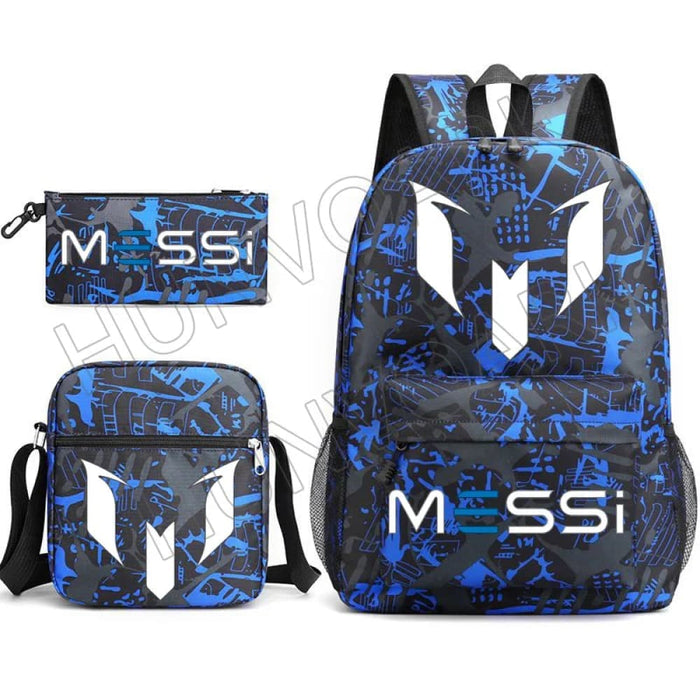 Unisex Messie 3pcs Large Capacity High Laptop School Bag