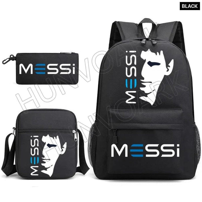 Unisex Messie 3pcs Large Capacity High Laptop School Bag