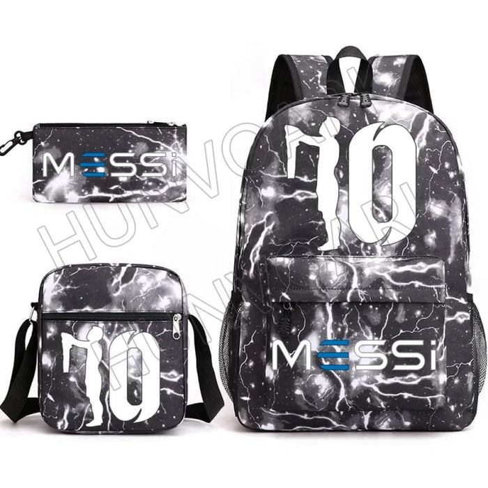 Unisex Messie 3pcs Large Capacity High Laptop School Bag