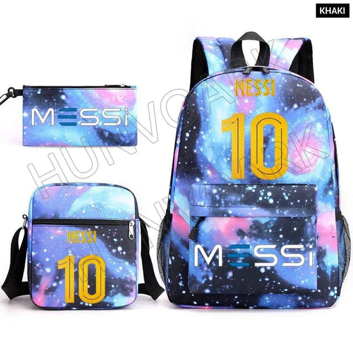 Unisex Messie 3pcs Large Capacity High Laptop School Bag