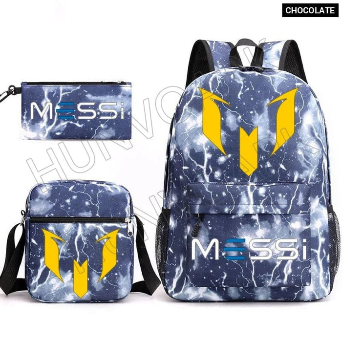 Unisex Messie 3pcs Large Capacity High Laptop School Bag