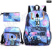 Unisex Messie 3pcs Large Capacity High Laptop School Bag