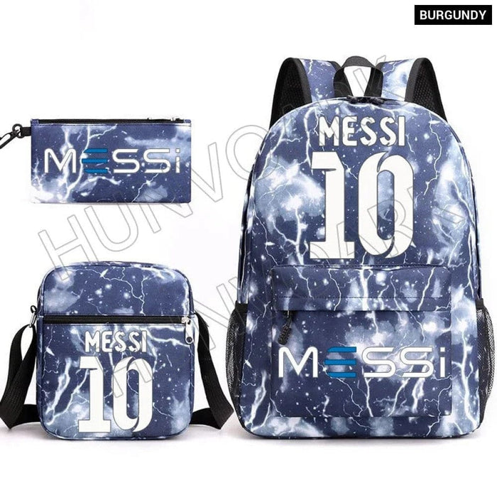Unisex Messie 3pcs Large Capacity High Laptop School Bag