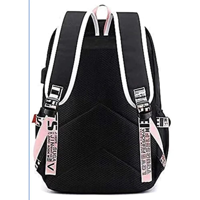 Unisex Twice School Bag Oxford Waterproof with Usb Charging