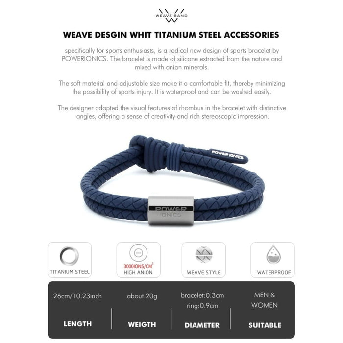 Unisex Waterproof Ions and Germanium Sports Fashion Bracelet