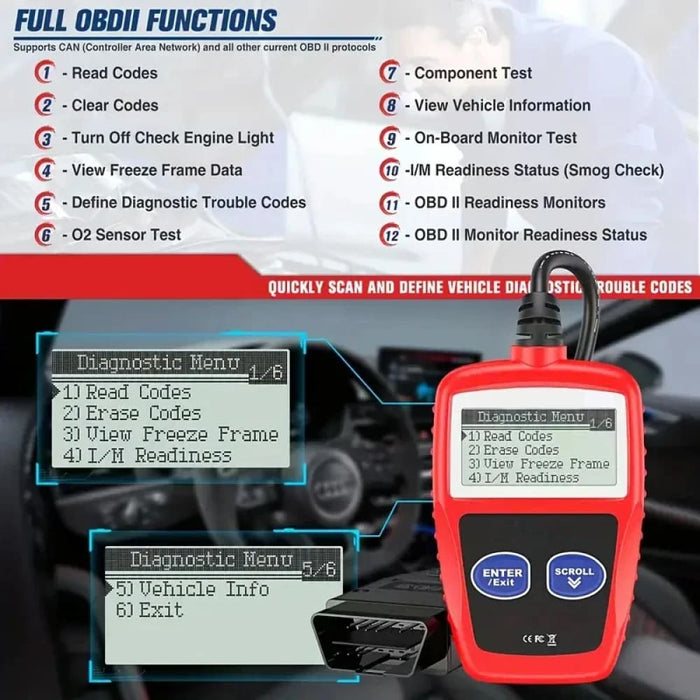 Universal Car Diagnostic Tool Clear Faults