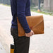 Universal Genuine Leather Business Laptop Tablet Bag For 12