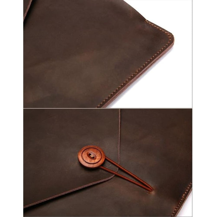 Universal Genuine Leather Business Laptop Tablet Bag For 12