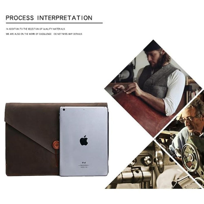 Universal Genuine Leather Business Laptop Tablet Bag