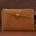 Universal Genuine Leather Business Zipper Laptop Tablet Bag