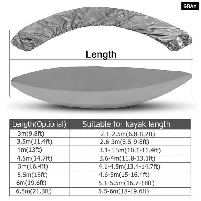 Universal Kayak Cover Canoe Boat Waterproof Uv Rain