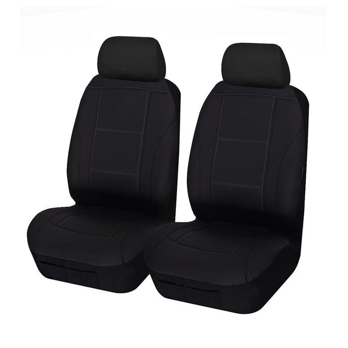 Universal Lavish Front Seat Covers Size 30 35 Black White