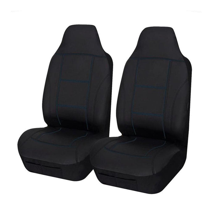 Universal Lavish Front Seat Covers Size 60 25 Black Blue