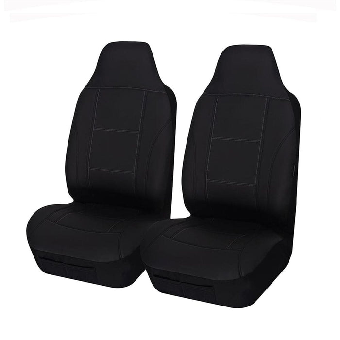 Universal Lavish Front Seat Covers Size 60 25 Black White